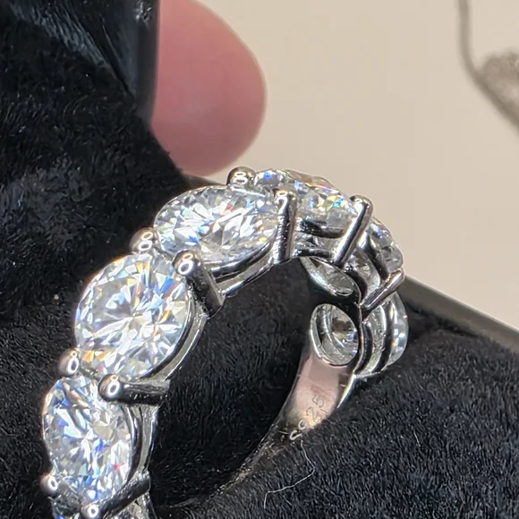 💎 7-Carat Moissanite Silver Ring – Brilliant D-Color Stones, S925 Silver - Picture 7 of 7